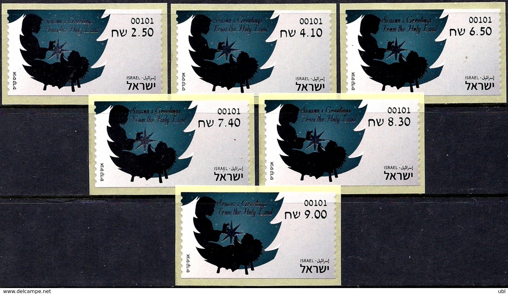 ISRAEL 2018 - Christmas - Noël - Natale - Weihnachten - Navidad - 6 Jerusalem ATM # 101 Labels - MNH - Kerstmis