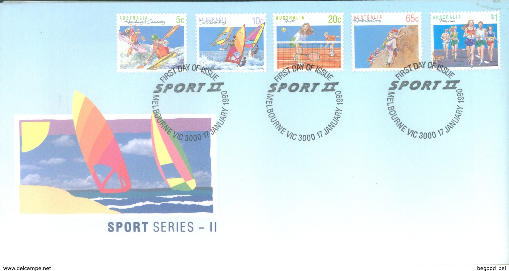 AUSTRALIA  - FDC - 21.2.1989 - SPORT - Yv 1140-1144 - Lot 18658 - Premiers Jours (FDC)