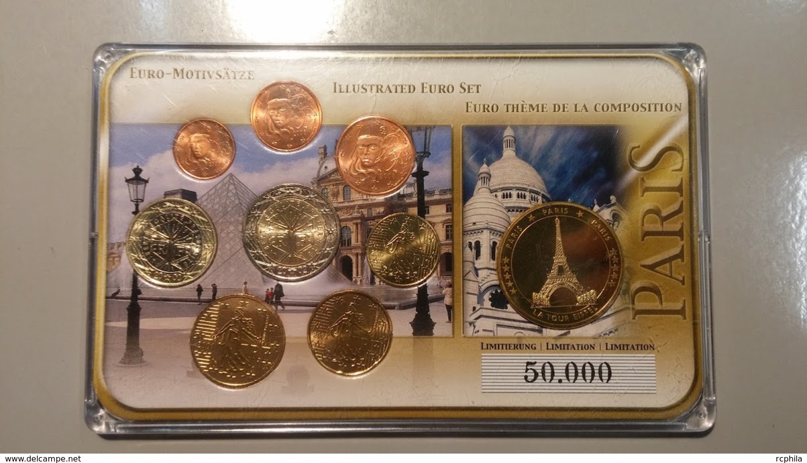 RC 10681 FRANCE - SERIE EURO + MÉDAILLE DE PARIS TOUR EFFEIL EN COFFRET BU NEUF TB - France