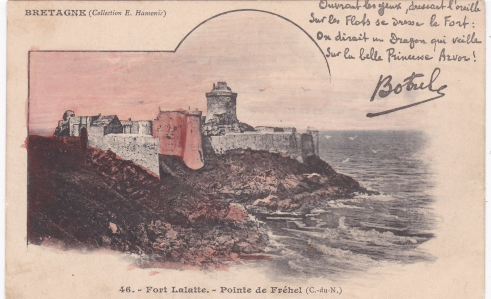 22 Côtes D'Armor - FORT LALATTE - Plévenon - Pointe De Fréhel - Botrel - Karten-Bost E. Hamonic - Autres & Non Classés