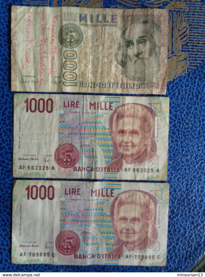 ITALIE 3 X 1000 LIRE 1982 & 1990 X 2 - 1000 Lire