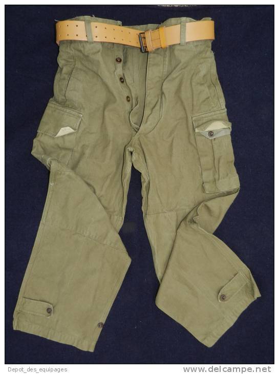 LOT 7 PANTALONS TT.A. MODELE 1947 +  Années 1950 + CEINTURONS Modèle 1945 - Uniformes