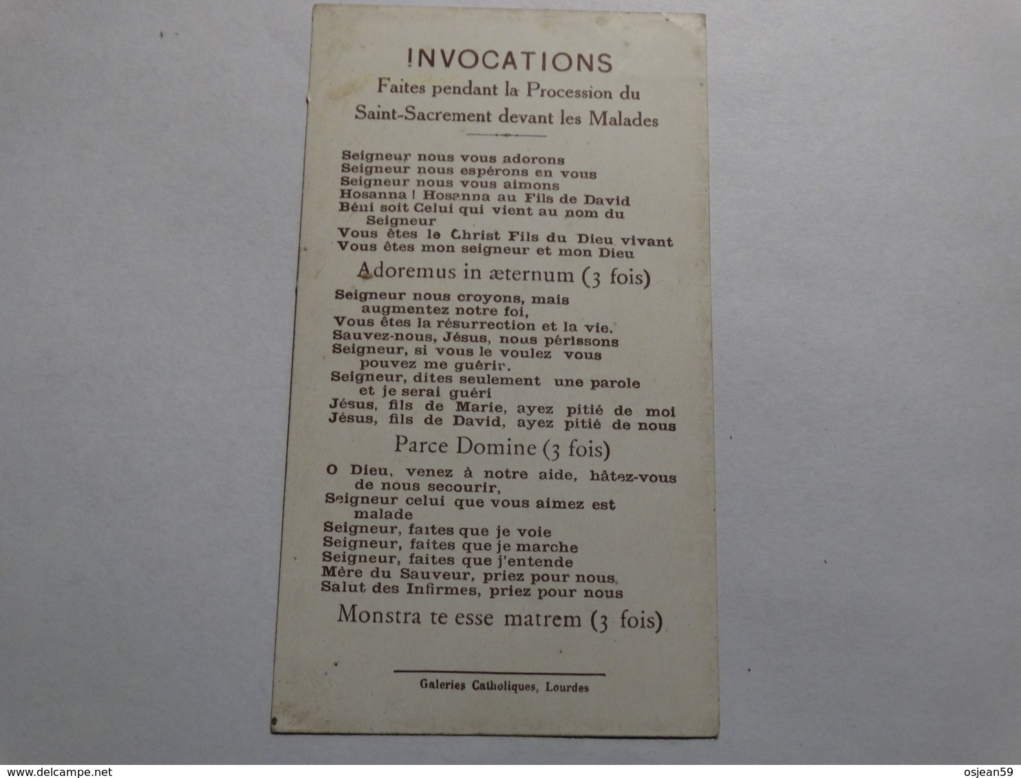 Invocations à N-D De Lourdes . - Godsdienst & Esoterisme