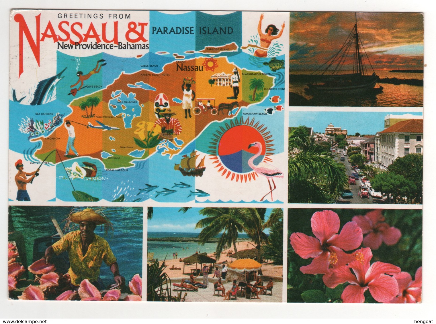 Beau Timbre , Stamp " Poissons " Sur Cp , Carte , Postcard De 1989 - Bahamas (1973-...)