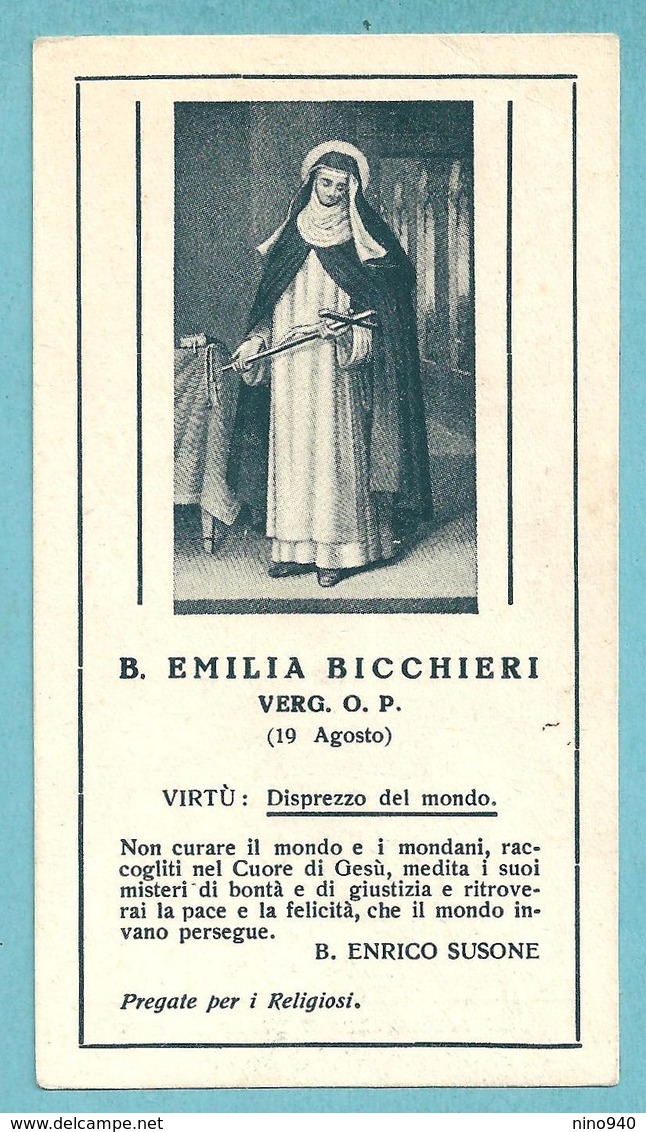 B. EMILIA BICCHIERI Verg. O.P.  - E - PR - BR - Mm. 62 X 113 (circa) - Religione & Esoterismo