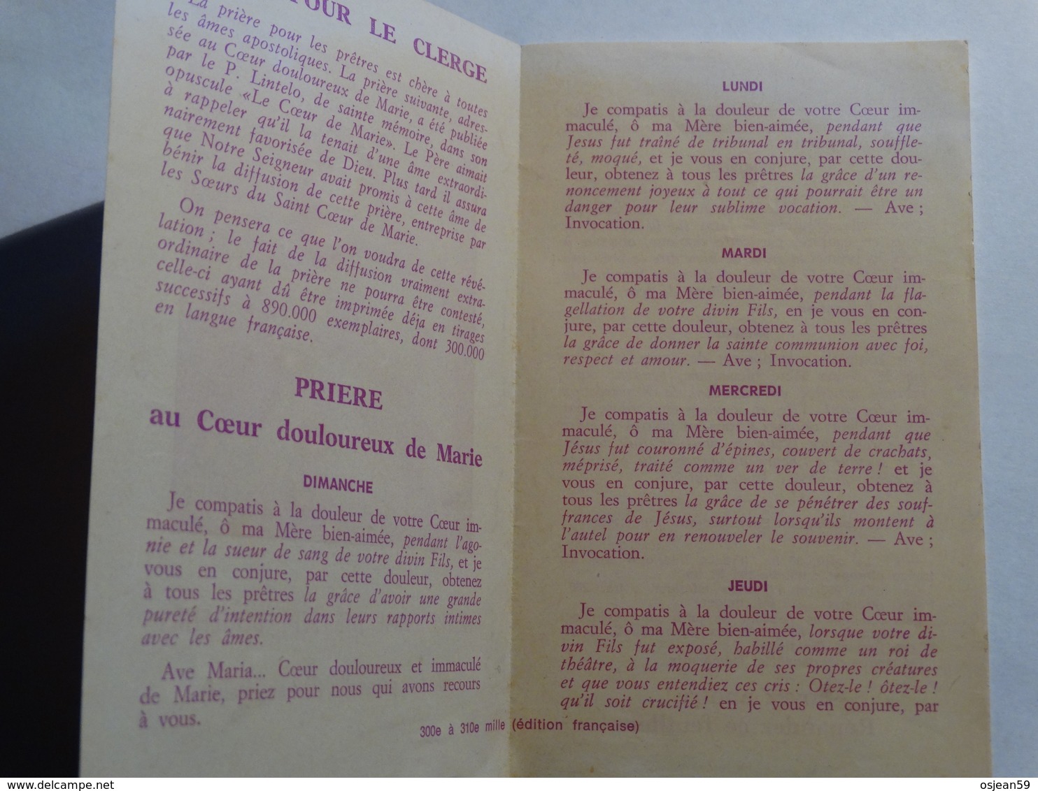 Notre-Dame Des Sept Douleurs -prions Pour Le Clergé. - Godsdienst & Esoterisme