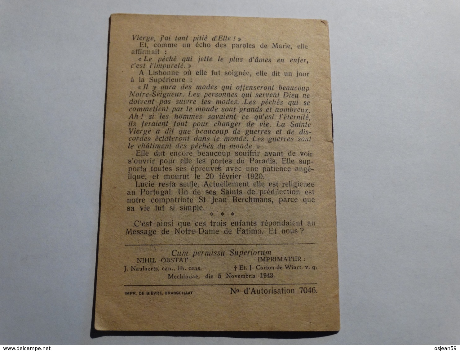 Les Voyants De Fatima. - Religión & Esoterismo