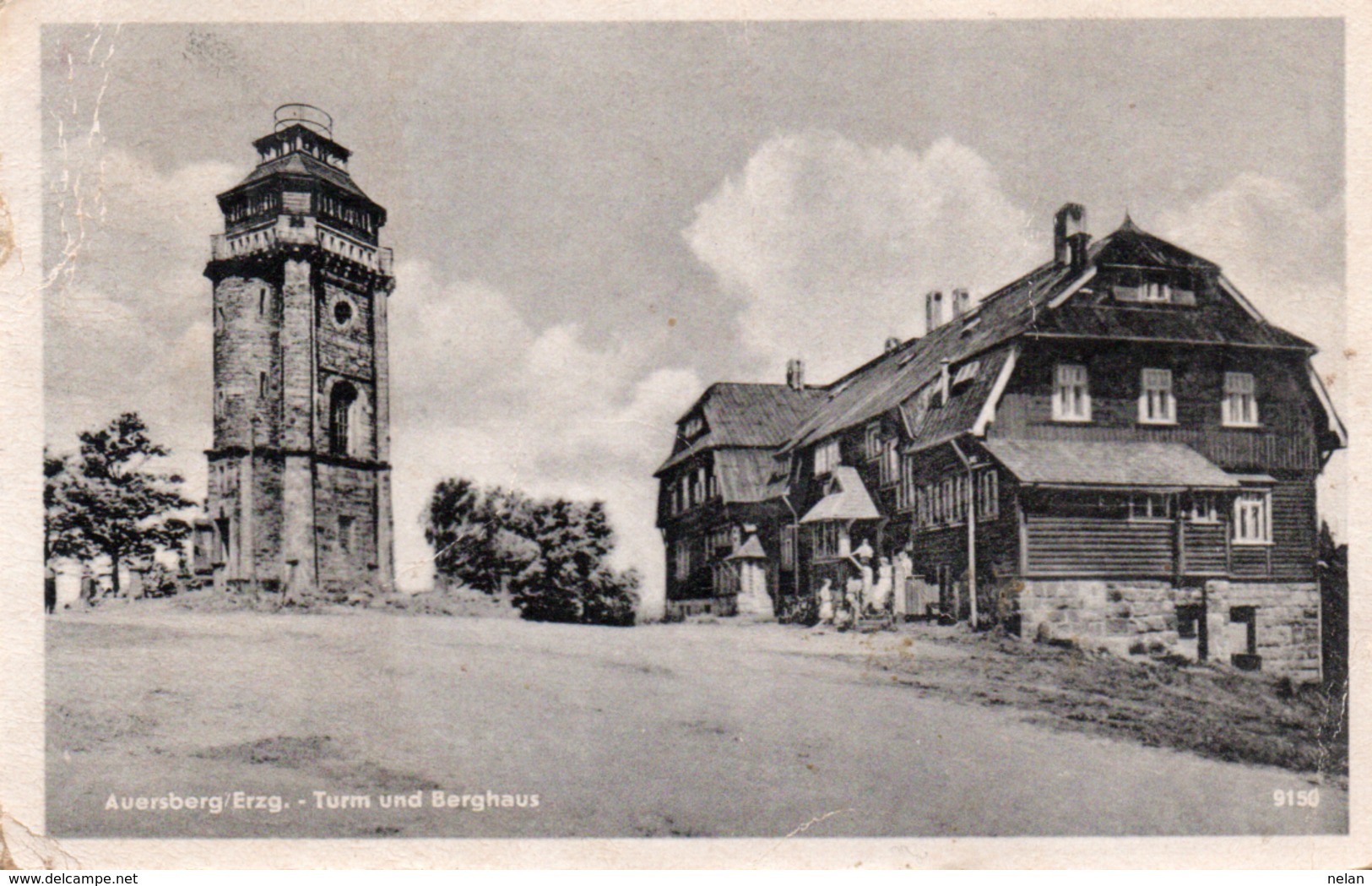 AUERSBERG/ERZG-TURM UND BERGHAUS-1955 - Auersberg