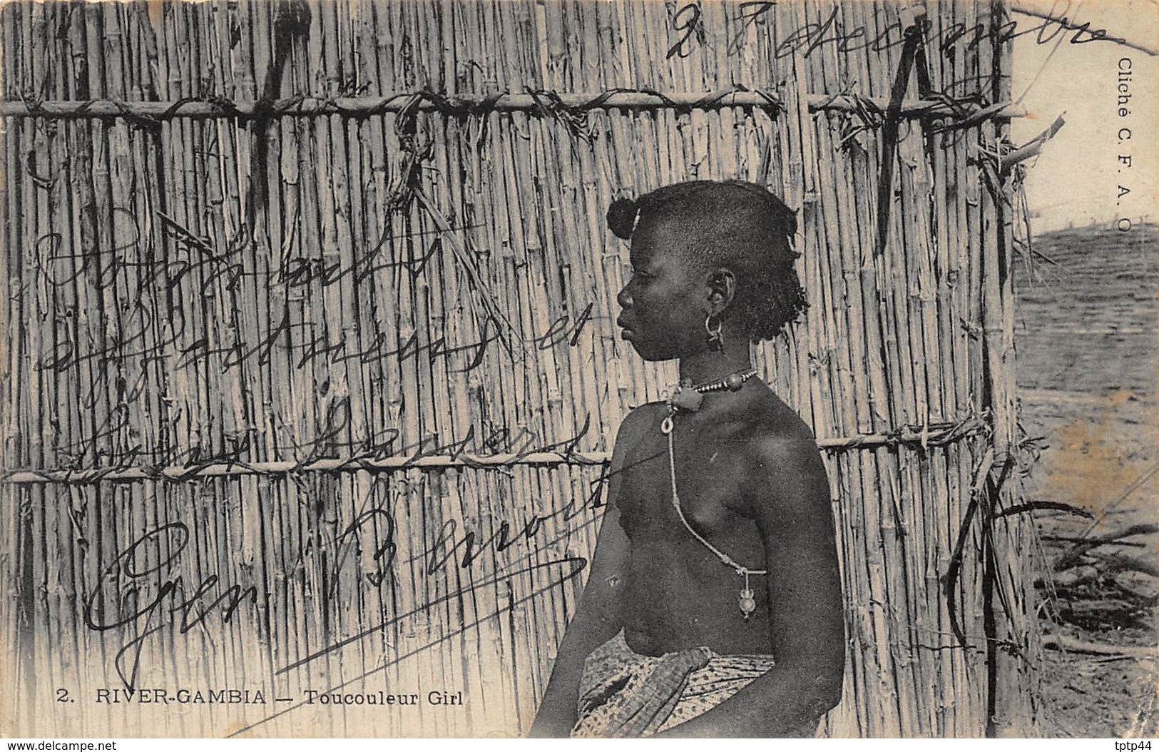 River-Gambia - Toucouleur Girl - Carte Pour La Vendée - Gambie