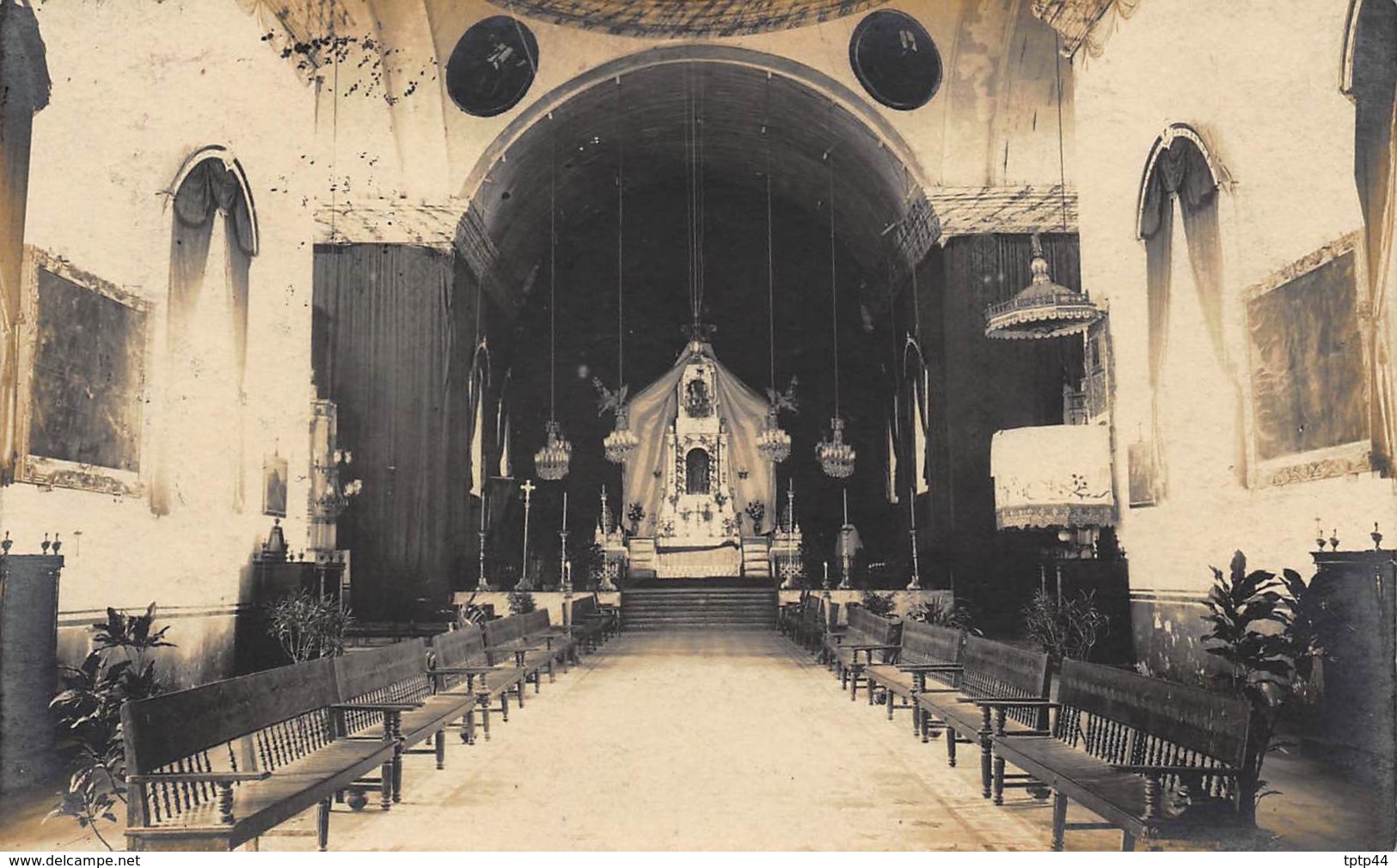 Philippines - Cebu - Carte Photo 1909 - Vieille Eglise - Carte Pour La Vendée - Philippines