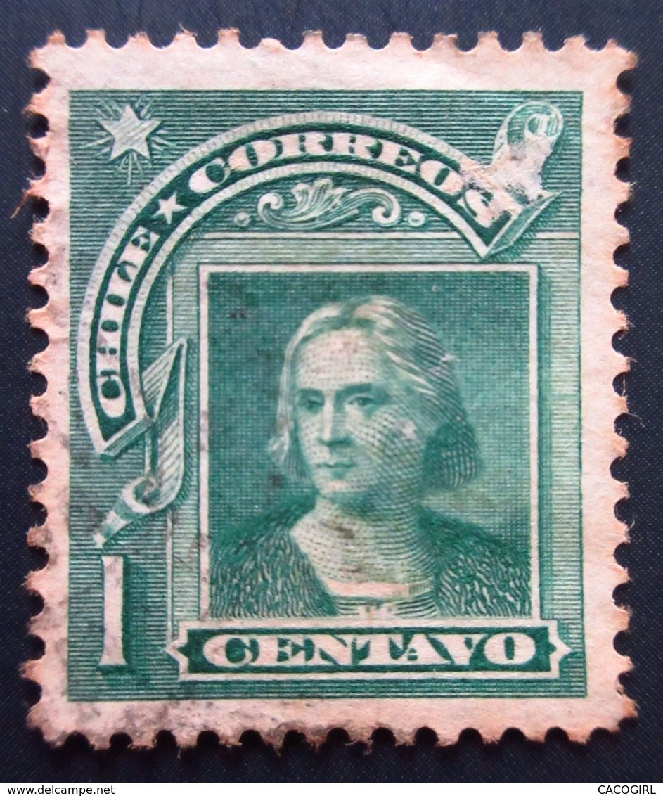 1905 Chili Yt 55, 56 , 58 . Christopher Columbus (1451-1506) Série Bronze Peso Oblitérés - Chile