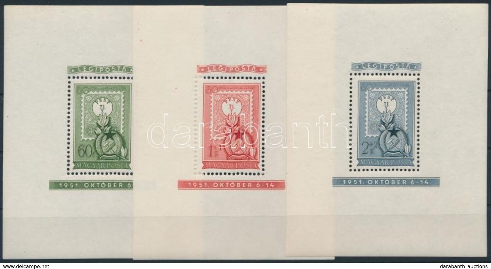 ** 1951 80 éves A Magyar Bélyeg Blokksor, Szép állapotban (45.000) - Other & Unclassified