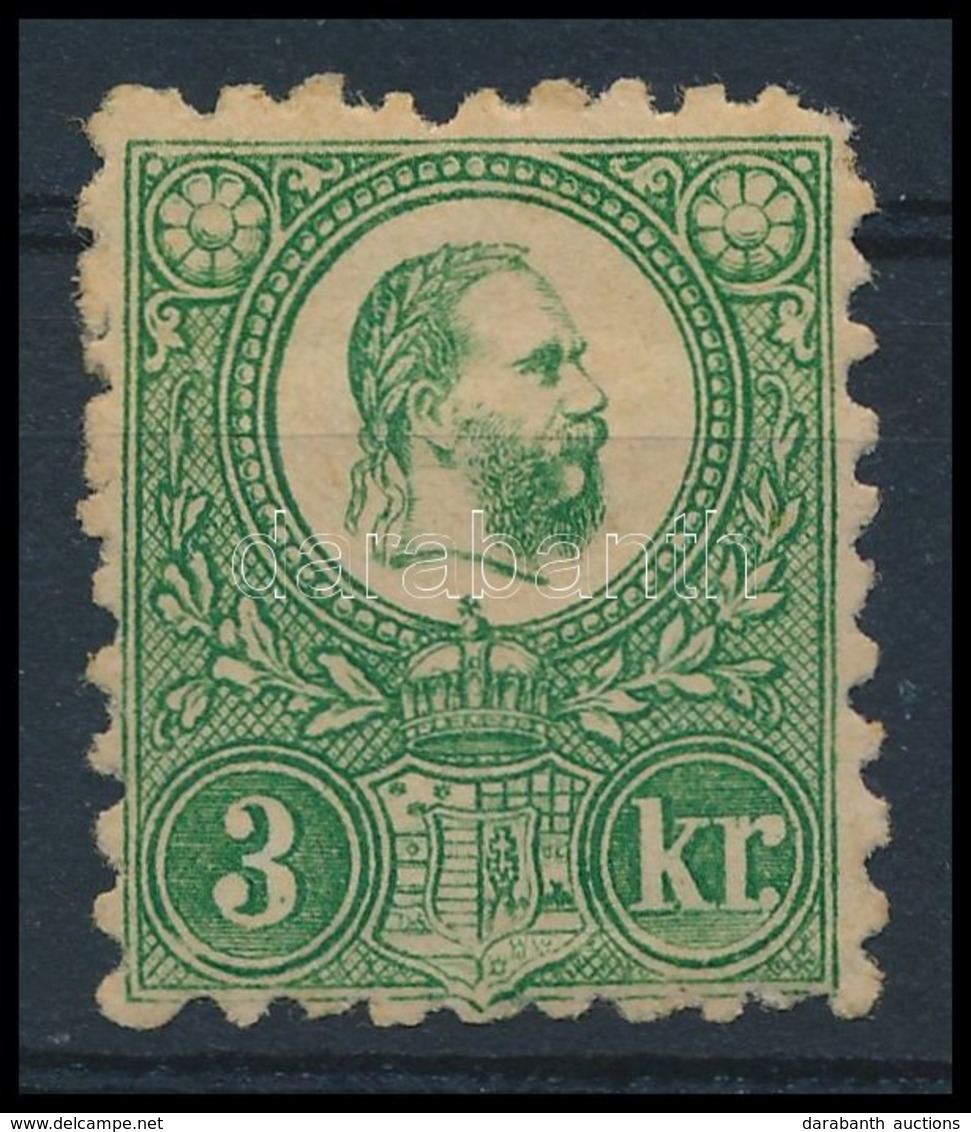 * 1871 Réznyomat 3kr (27.500) (sarokhiba / Missing Corner Perf.) - Sonstige & Ohne Zuordnung