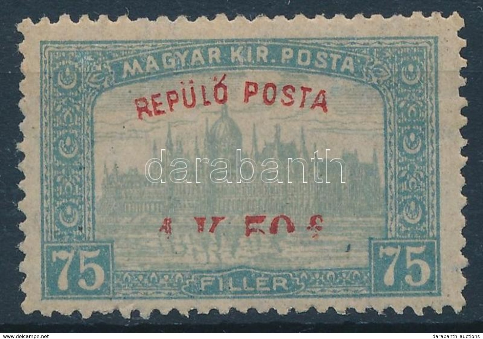 ** 1918 Repülő Posta 1K50f Hiányos Felülnyomással, Garancia Nélkül / No Guarantee - Sonstige & Ohne Zuordnung