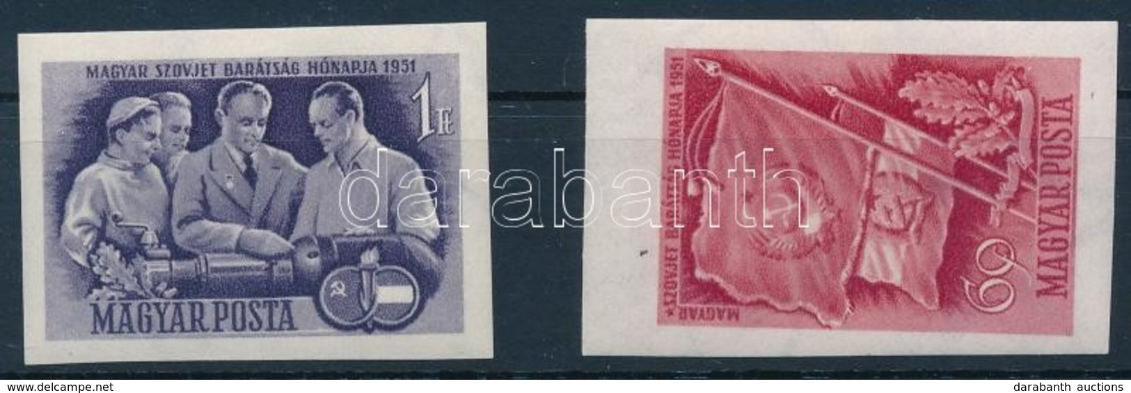 * 1951 Magyar-szovjet Barátság Vágott Sor (9.000) - Other & Unclassified