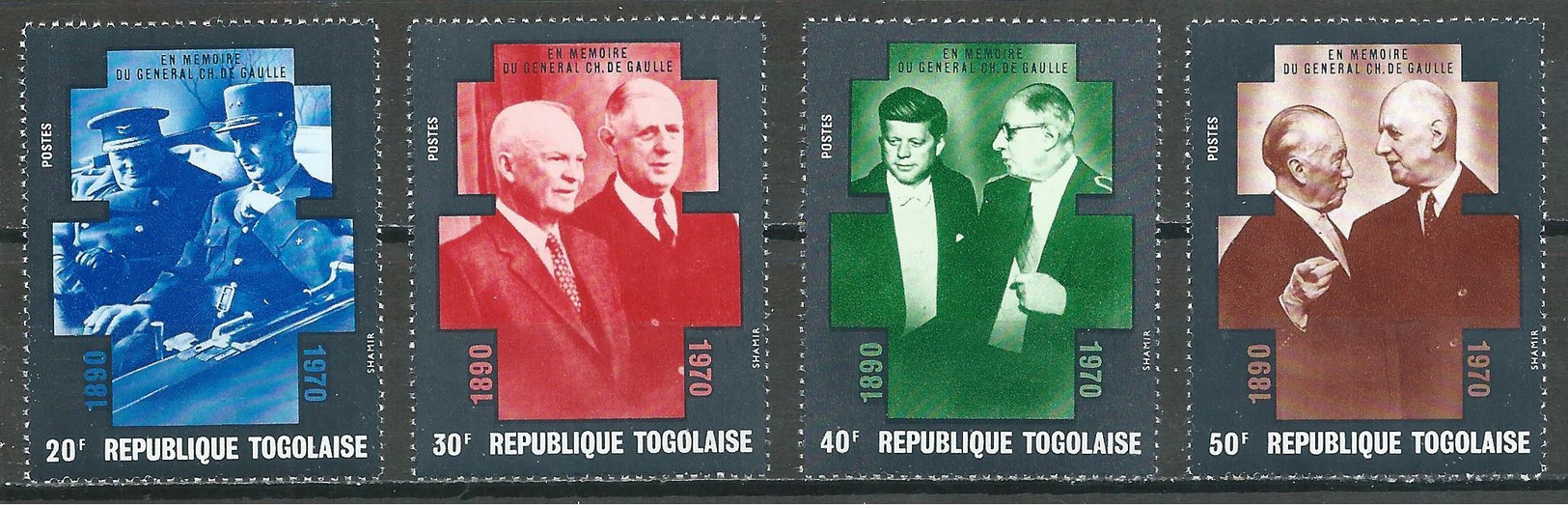 Togo YT N°699/702 Général Charles De Gaulle Neuf ** - Togo (1960-...)