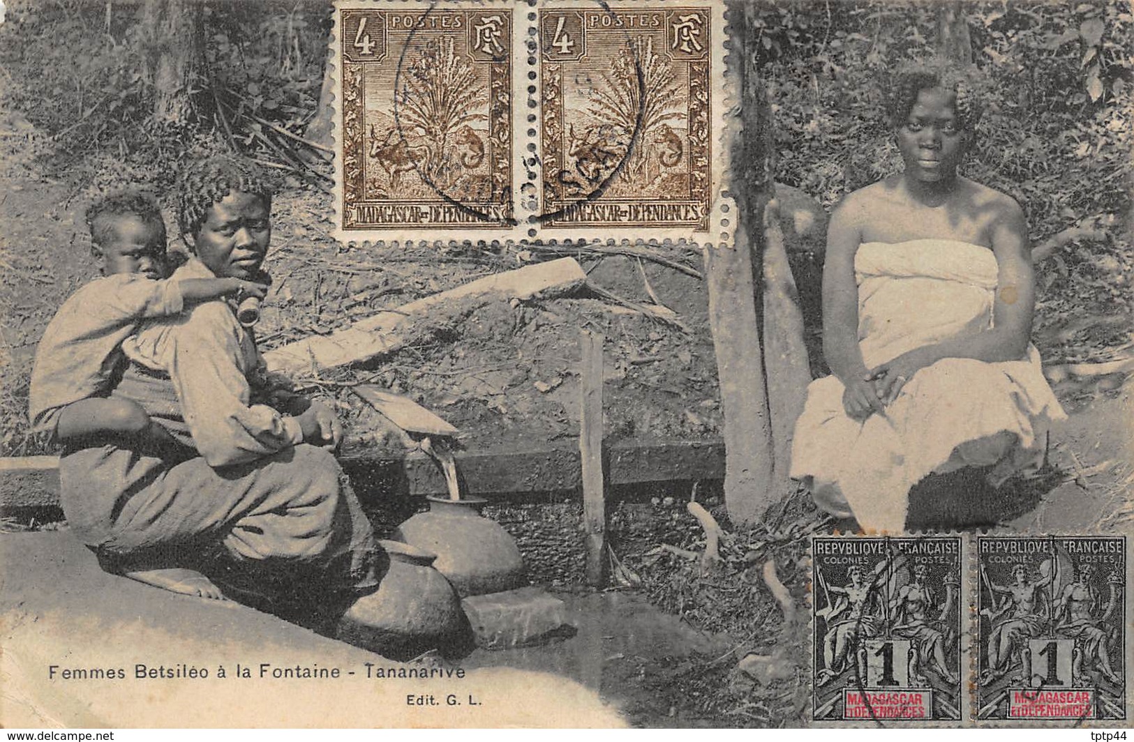 Madagascar - Femmes Betsiléo à La Fontaine - Tananarive - Carte Pour La Vendée 1911 - Madagascar