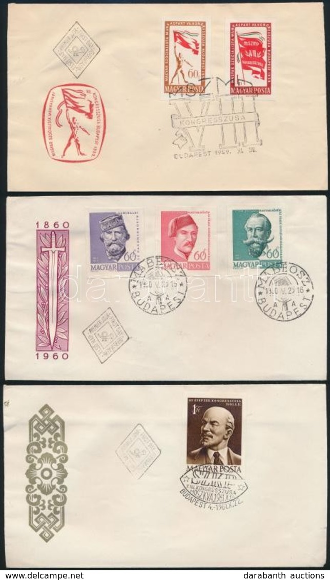 1959-1964 16 Db FDC Vágott Évfordulók-események Bélyegekkel - Other & Unclassified