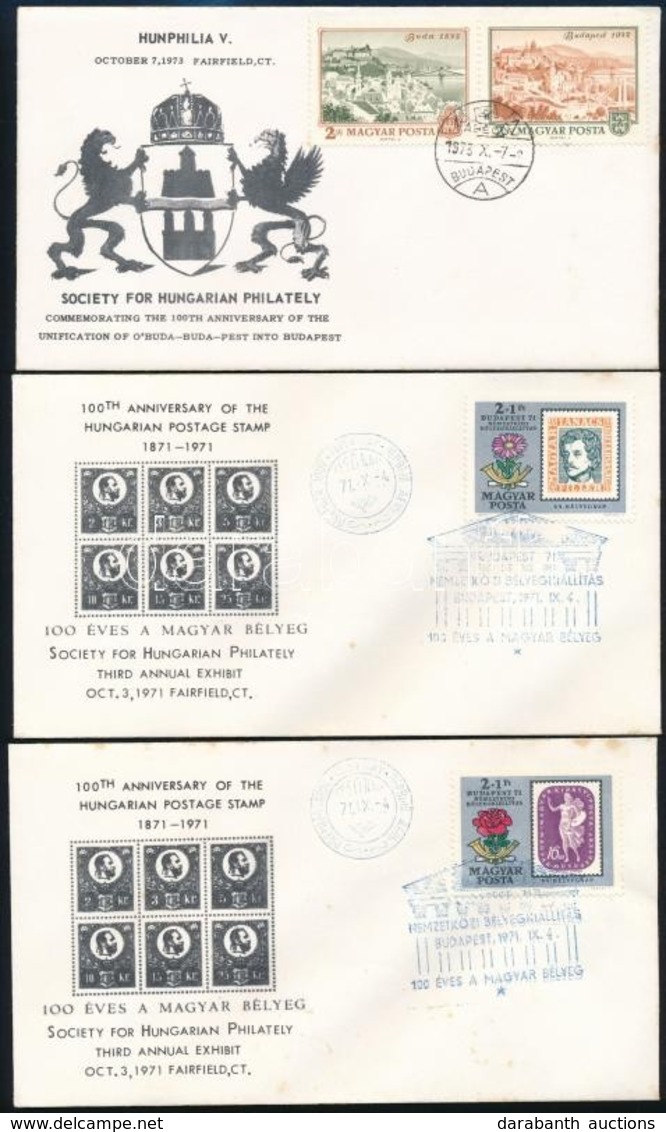 1971-1973 5 Különféle Hungarika Alkalmi Boríték - Sonstige & Ohne Zuordnung