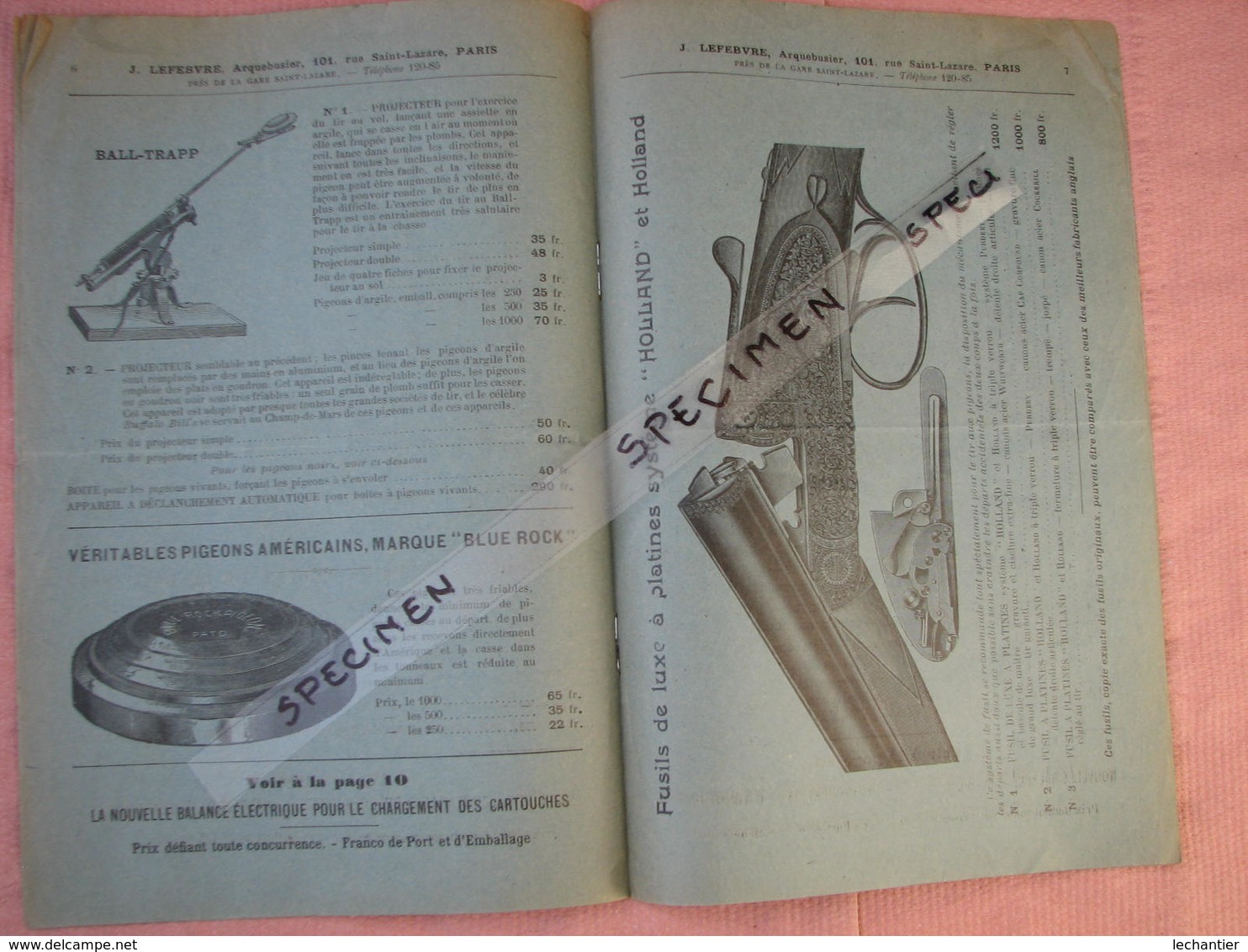 Armes J. LEFEBVRE Arquebusier Paris Catalogue 12 Pages  16X25 B.E. - Sports & Tourisme