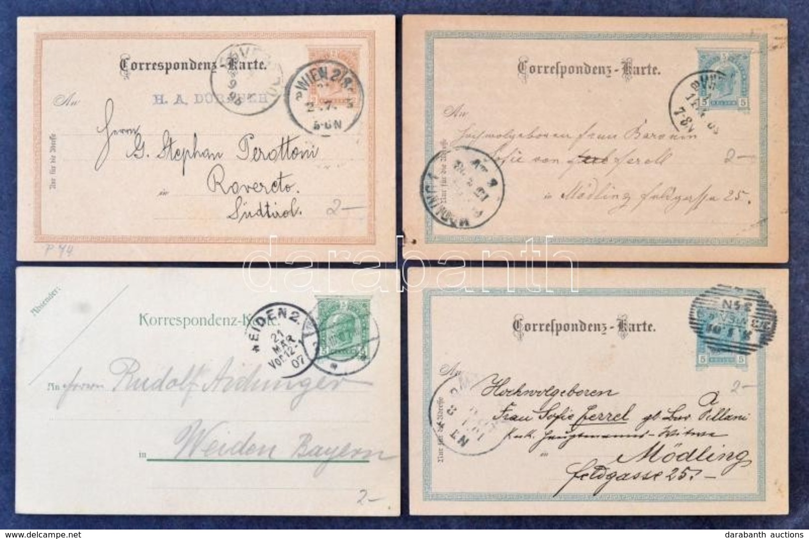 Ausztria 100 Db Levél, Levelezőlap Főleg A Monarchia Idejéből, Kis Dobozban - Other & Unclassified