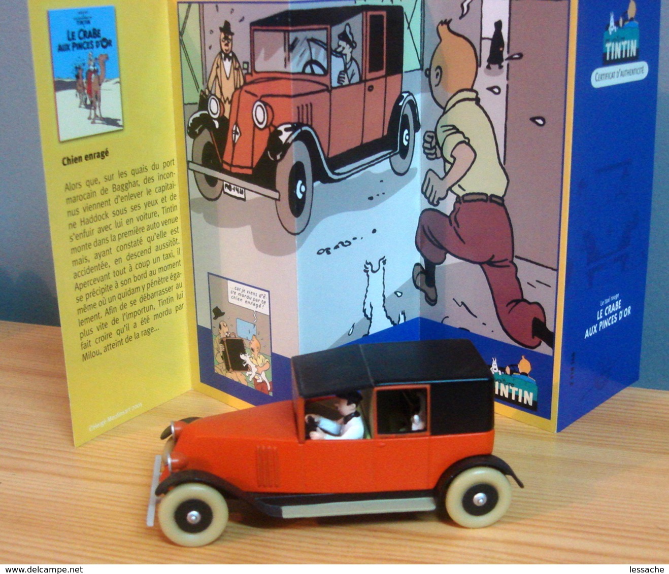 Voiture LE TAXI ROUGE RENAULT 1926, 1/43 De Tintin  Et Le Crabe Aux Pinces D'or, TINTIN - Tintin