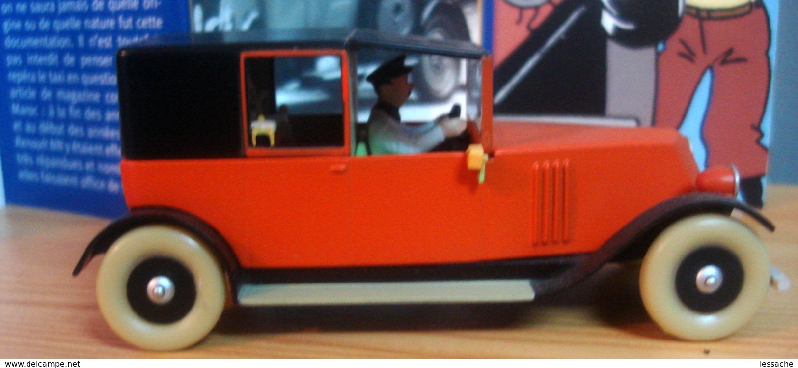 Voiture LE TAXI ROUGE RENAULT 1926, 1/43 de Tintin  et le Crabe aux pinces d'or, TINTIN