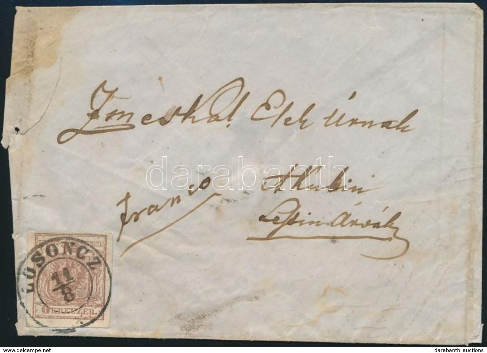 1850 6kr Levélen 'LOSONCZ' - Sonstige & Ohne Zuordnung