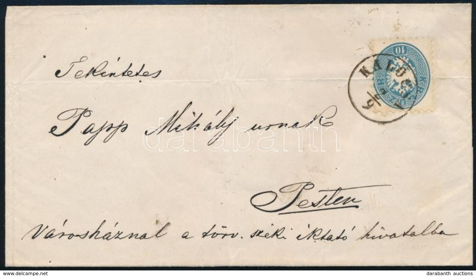 ~1865 10kr Levélen ,,KALOCSA' - ,,PEST' - Sonstige & Ohne Zuordnung