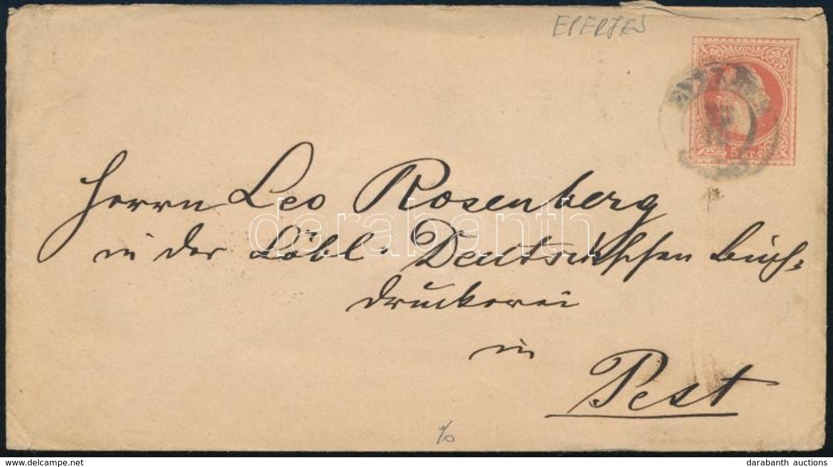 1868 5kr Díjjegyes Boríték ,,EPERJES' - ,,PEST' - Other & Unclassified