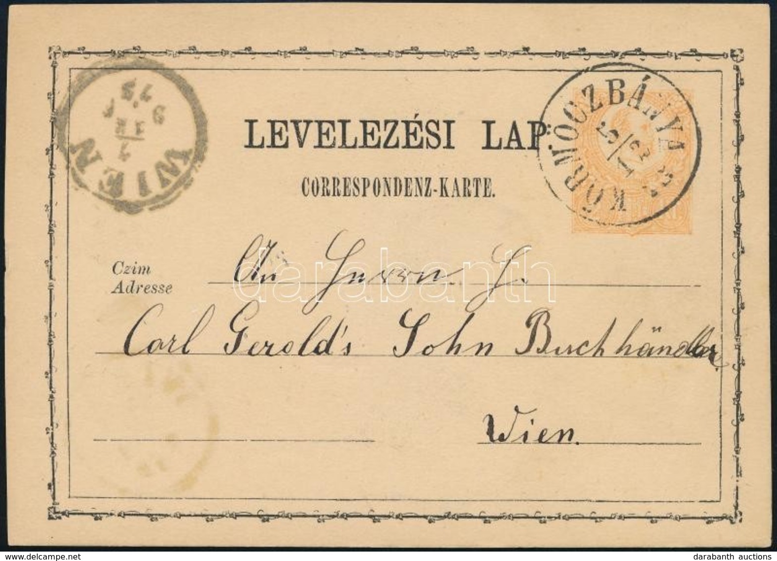 1873 2kr Díjjegyes Levelezőlap ,,KÖRMÖCZBÁNYA' - ,,WIEN' - Other & Unclassified