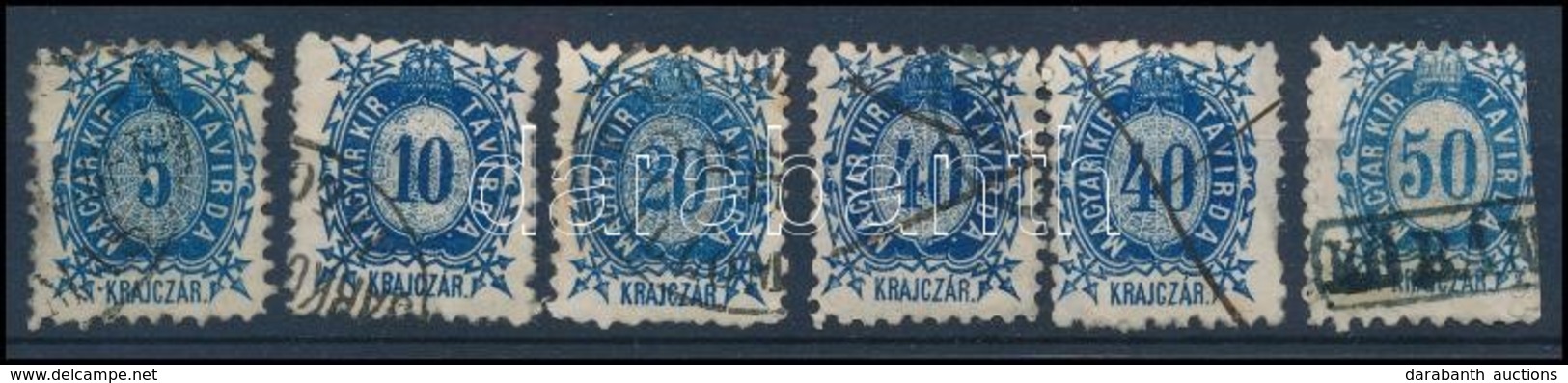 O 1873 Kőnyomat 6 érték (44.500) - Other & Unclassified