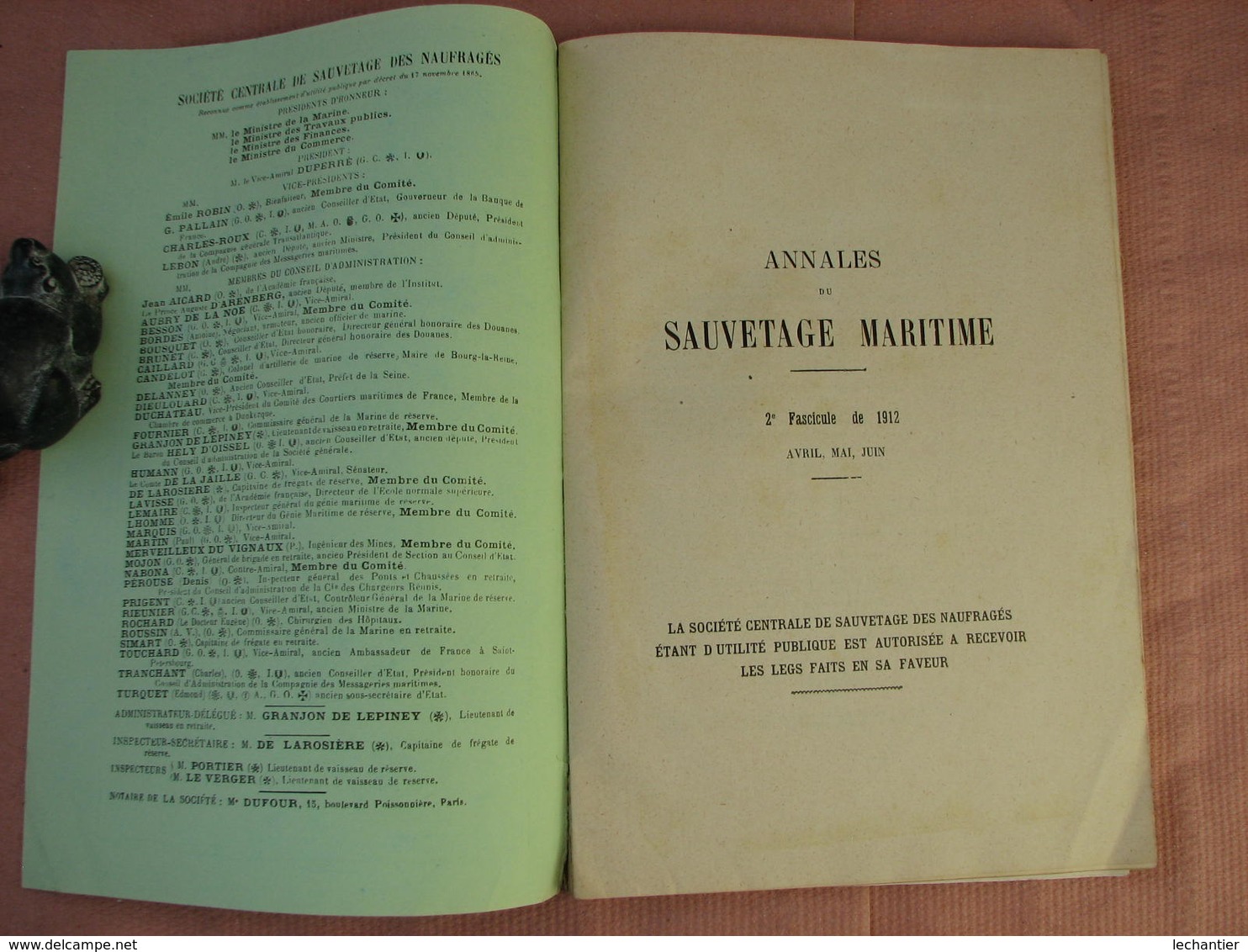 Sauvetage Maritime 1912 98 Pages Nombreuses Photos + Dépliant Photos Des Présidents + Enveloppe - Histoire