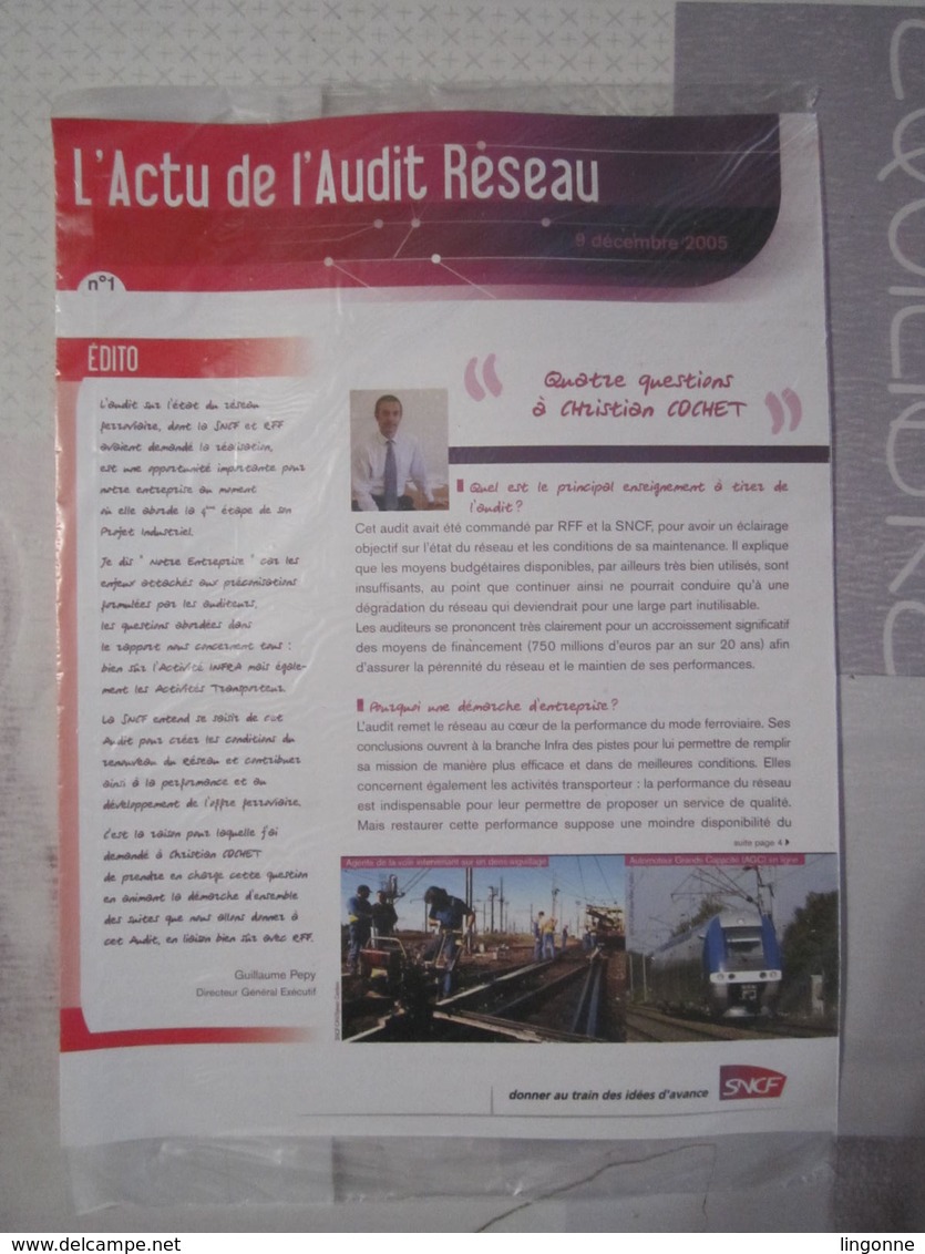 SNCF 2005 N°1 L'ACTU De L' AUDIT RESEAU Sous Blister état Du Réseau Ferroviaire - Chemin De Fer