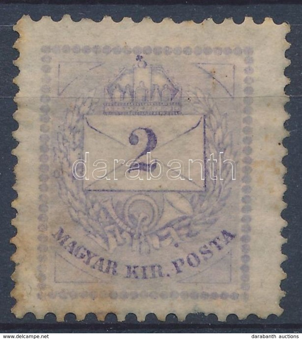 O 1874 2kr 11 1/2 : 13 Fogazással, Ritka (rozsdafoltok) (15.000) - Other & Unclassified