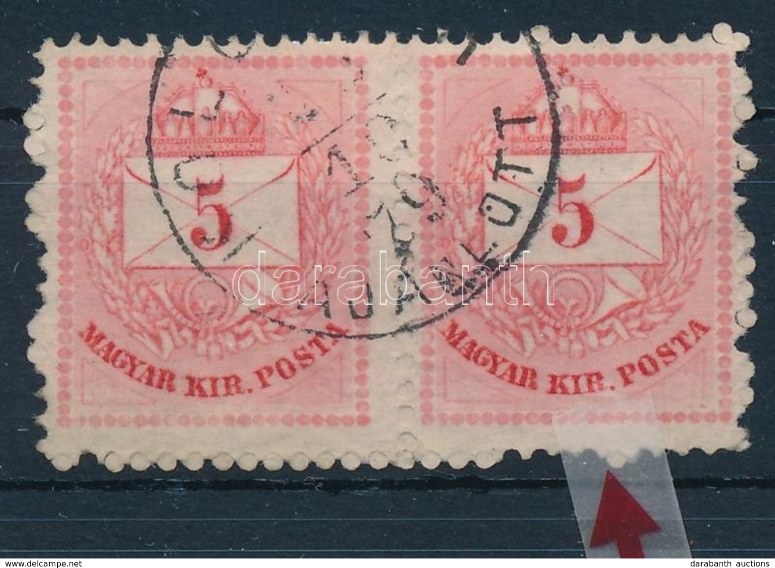 O 1874 5kr Pár, A KIR Alatt Vésésjavítás (ex Lovász) - Other & Unclassified