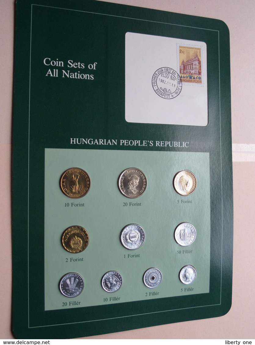 HUNGARIAN PEOPLE'S REPUBLIC ( From The Serie Coin Sets Of All Nations ) Form. 20,5 X 29,5 Cm. ) Card + Stamp '82 ! - Hongrie