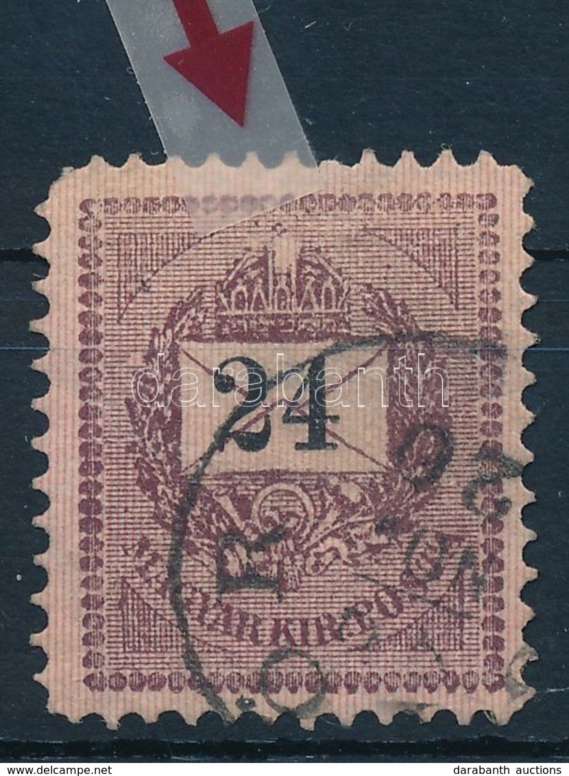 O 1888 Sztereo 24kr, A Koronában Látványos Lemezhiba - Other & Unclassified