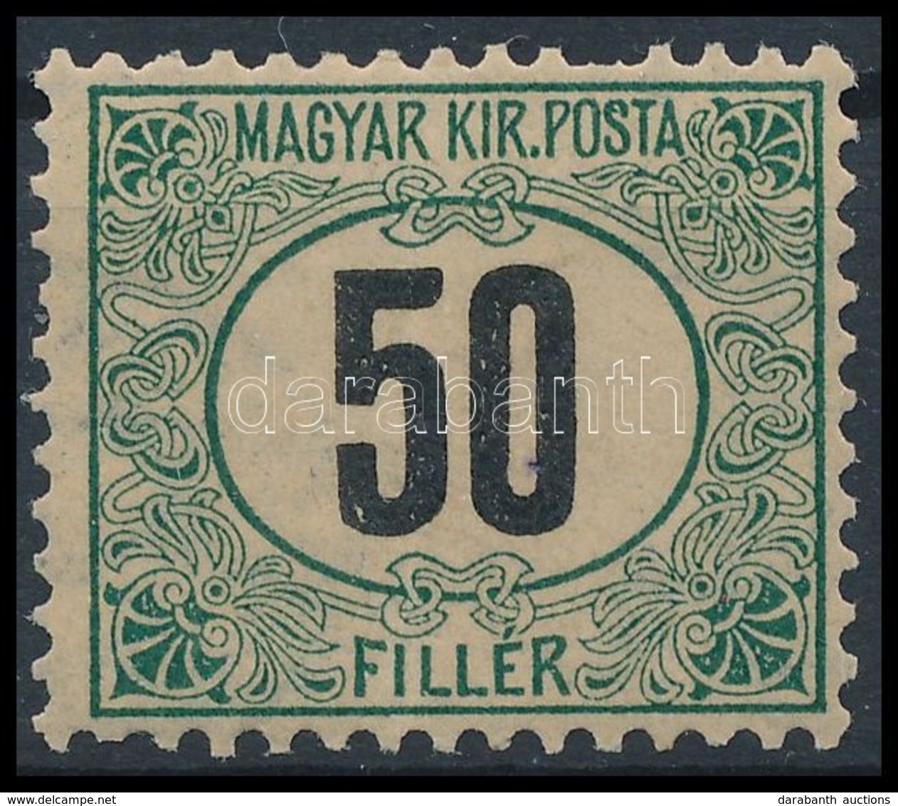 * 1905 Zöldportó A 50f (foghiba / Missing Perf) - Sonstige & Ohne Zuordnung