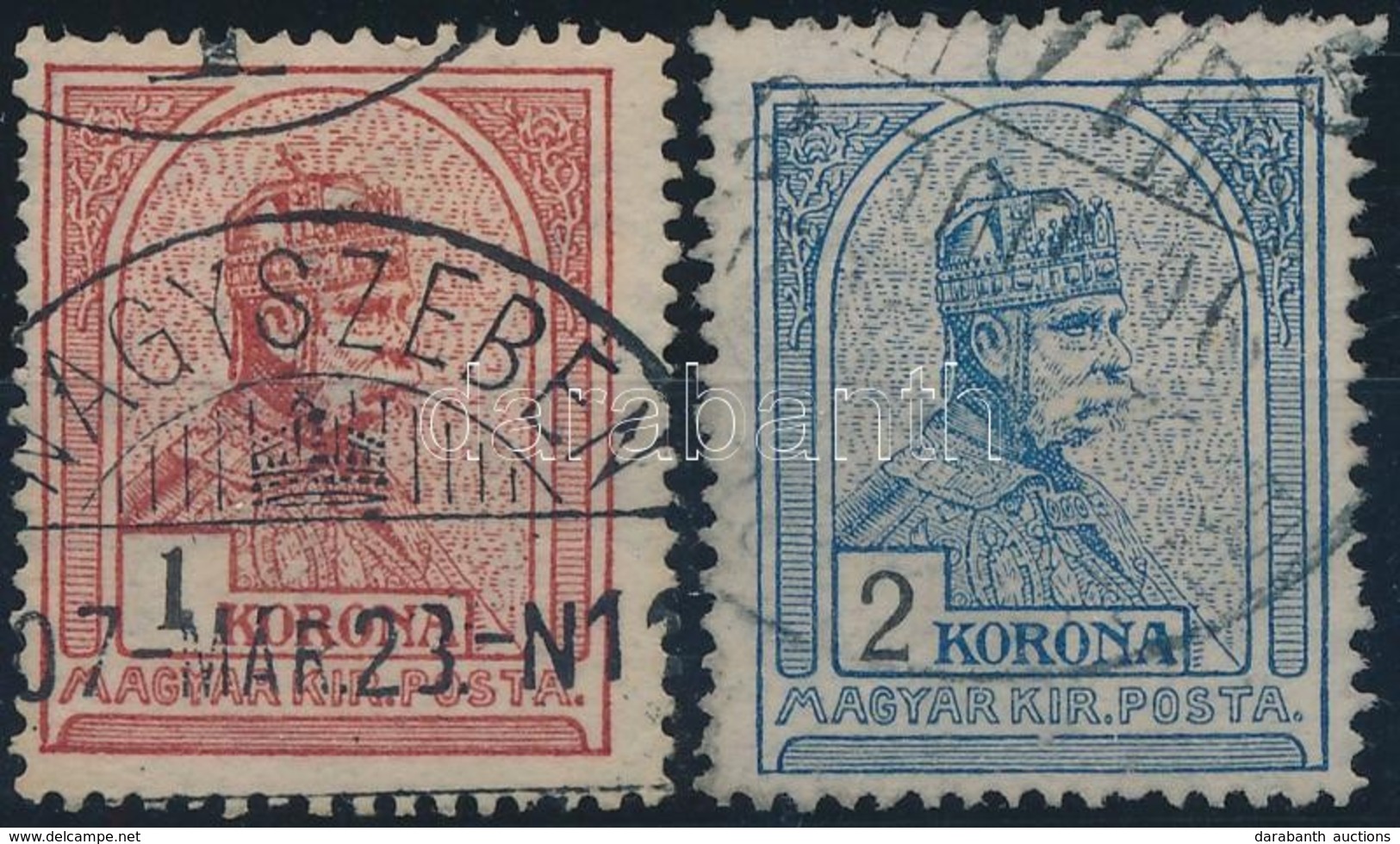 O 1906 Turul 1K, 2K 15-ös Fogazással (2.600) - Other & Unclassified