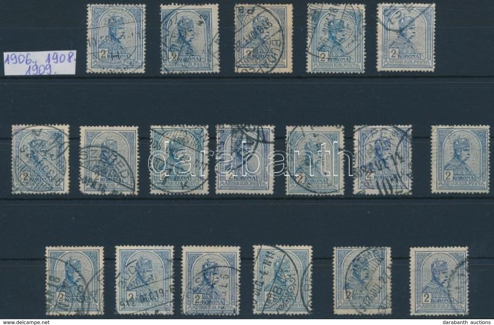 O 1906-1909 Turul 18 X 2K Stecklapon (~30.000) - Other & Unclassified