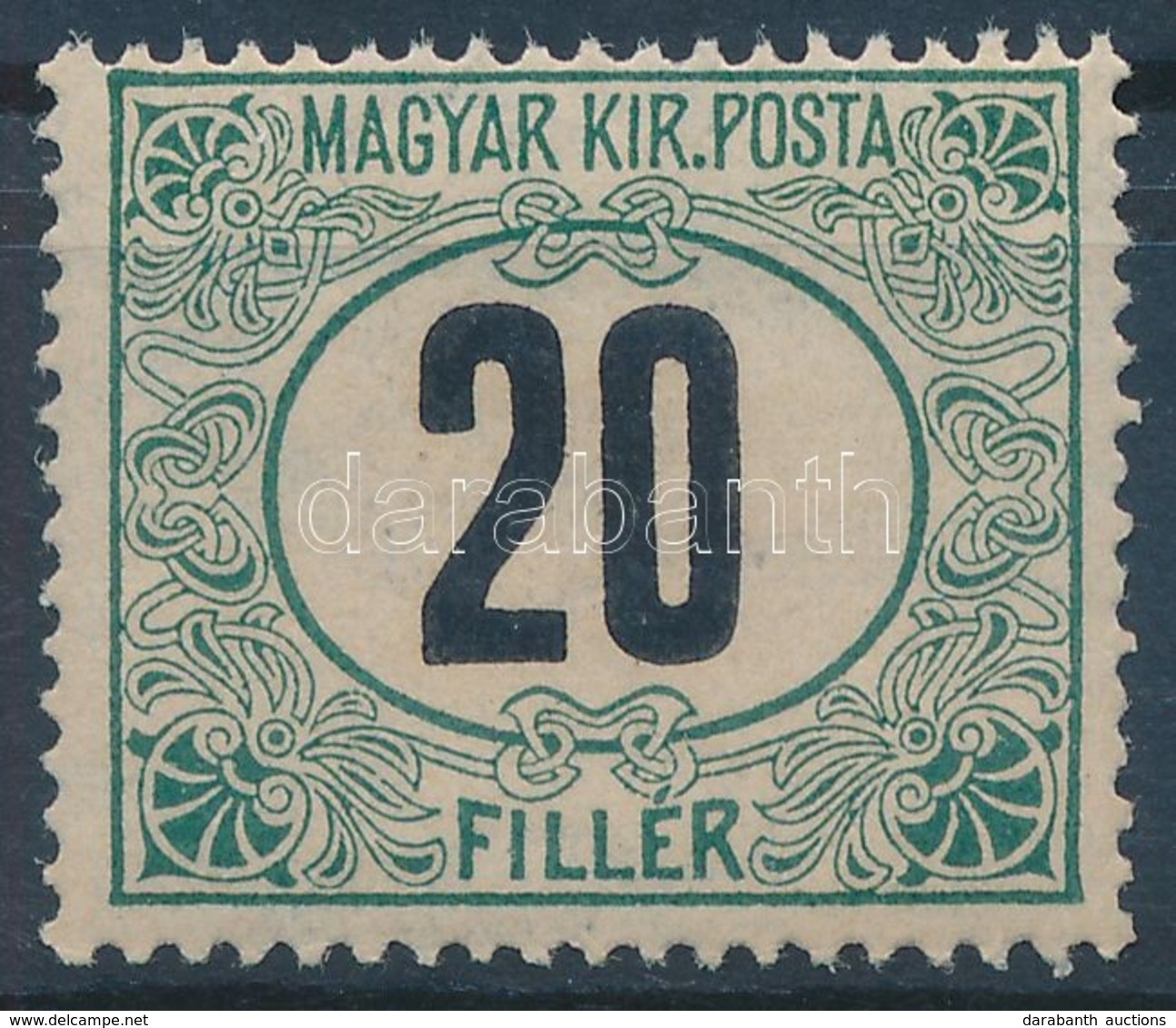 ** 1906 Zöldportó 20f 15-ös Fogazással (16.000) - Other & Unclassified