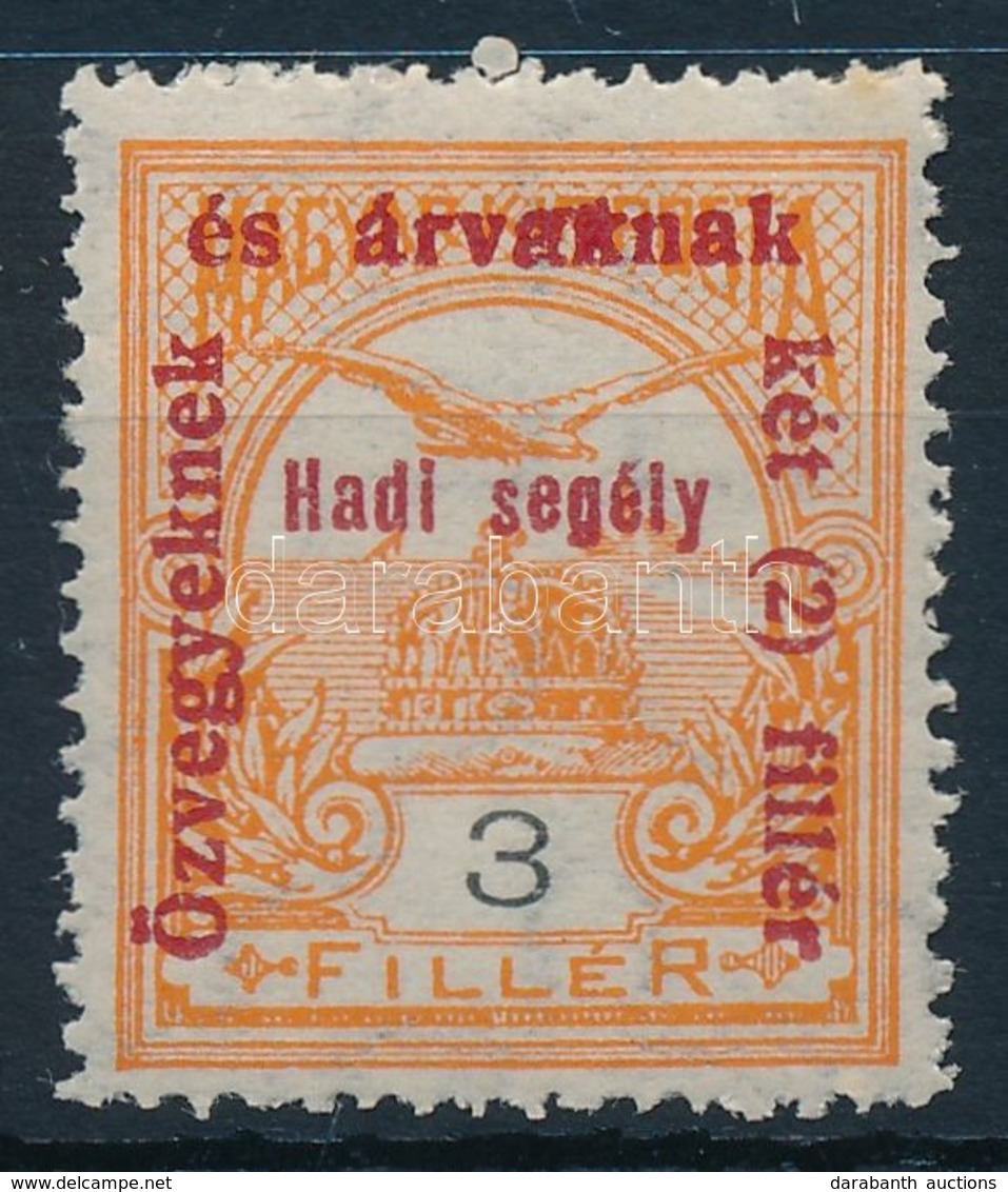 ** 1915 Hadi Segély 3f 'árváknak' Lemezhiba - Other & Unclassified