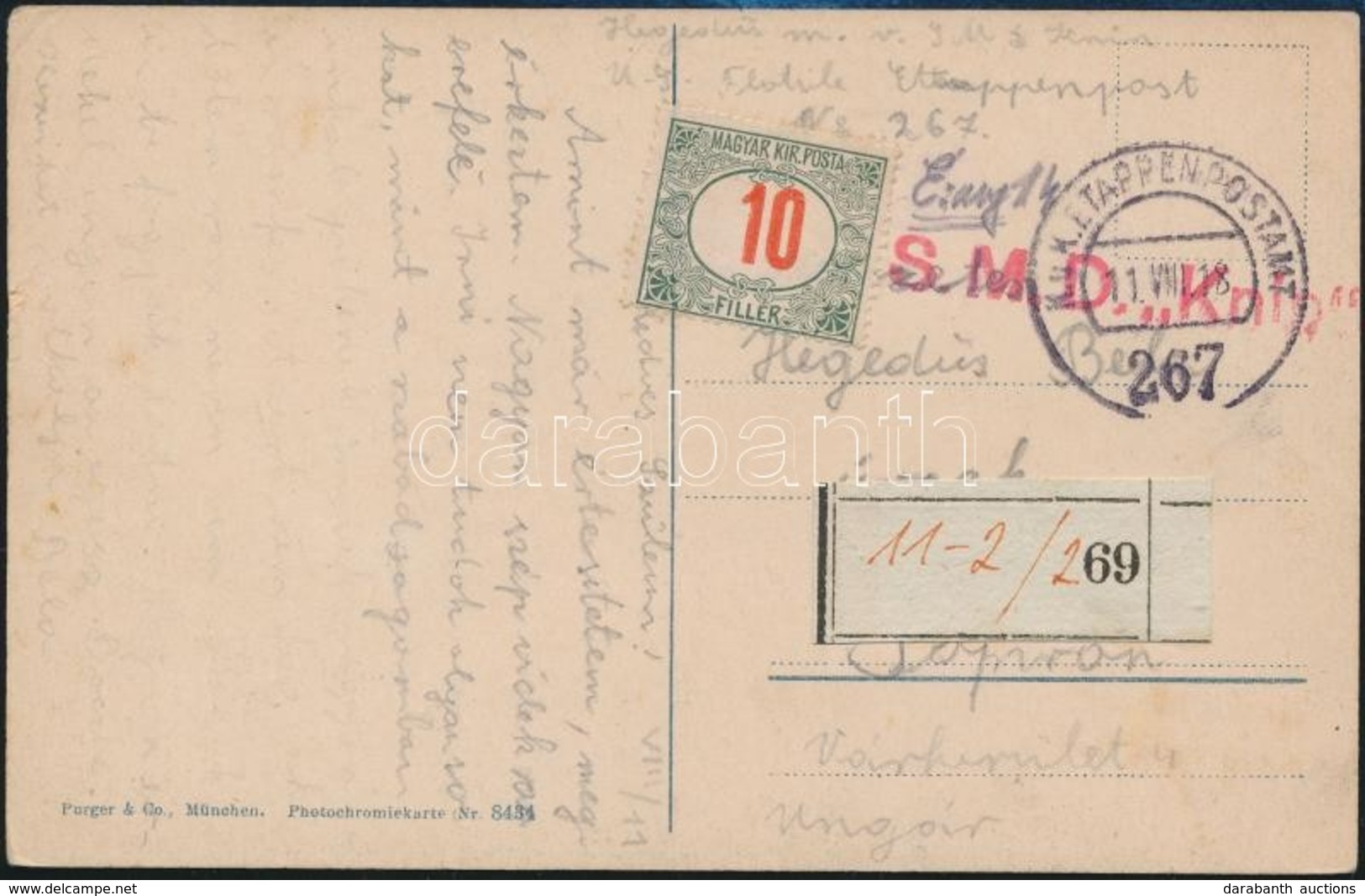 ~1918 Képeslap  / Postcard  'S.M.D. Knin' - Other & Unclassified