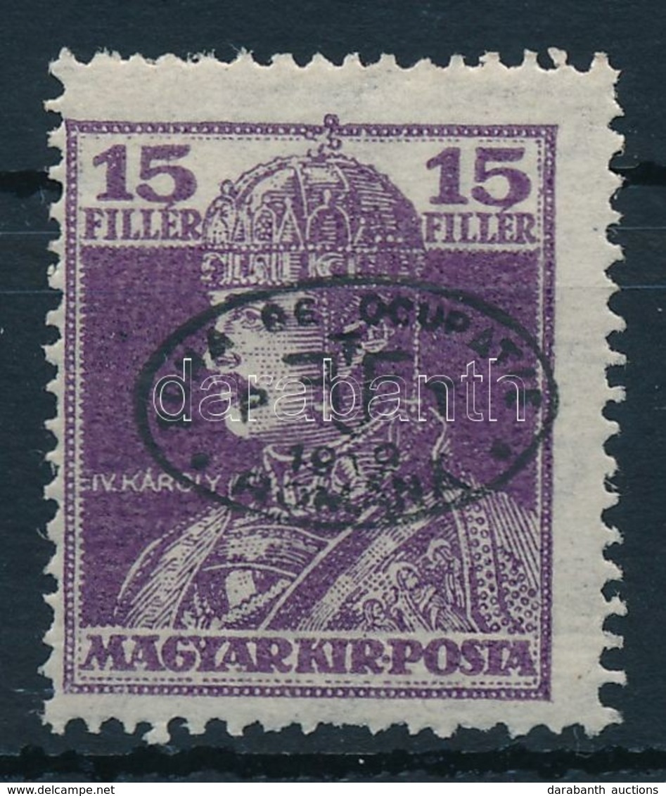 ** Debrecen I. 1919 Károly 15f Fekete Felülnyomással, Garancia Nélkül (**50.000) - Other & Unclassified