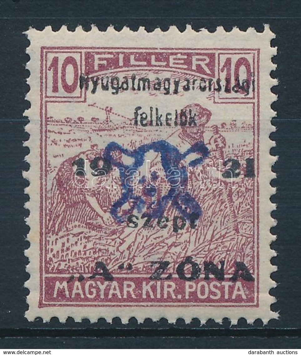 ** Nyugat-Magyarország II. 1921 Arató 10f Garancia Nélkül (20.000) - Sonstige & Ohne Zuordnung