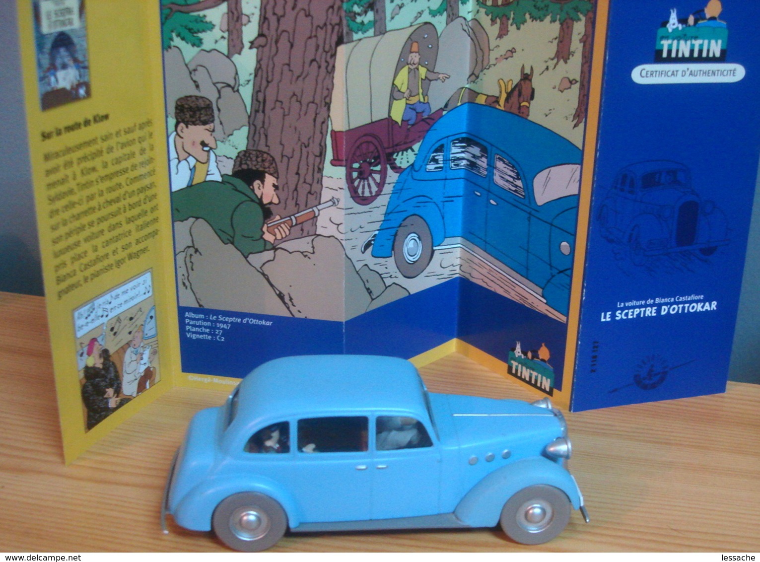 Voiture  CADILLAC 1934 LA SALLE, BIANCA CASTAFIORE 1/43 De Tintin Et Le Sceptre D'Ottokar, TINTIN - Tintin