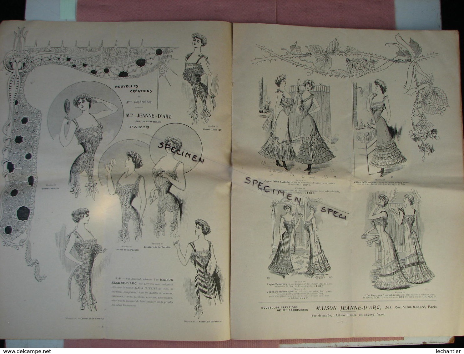 L'Elegance Féminine 1902 Lingerie Corsets 15 Pages 30X39 - 1900-1940