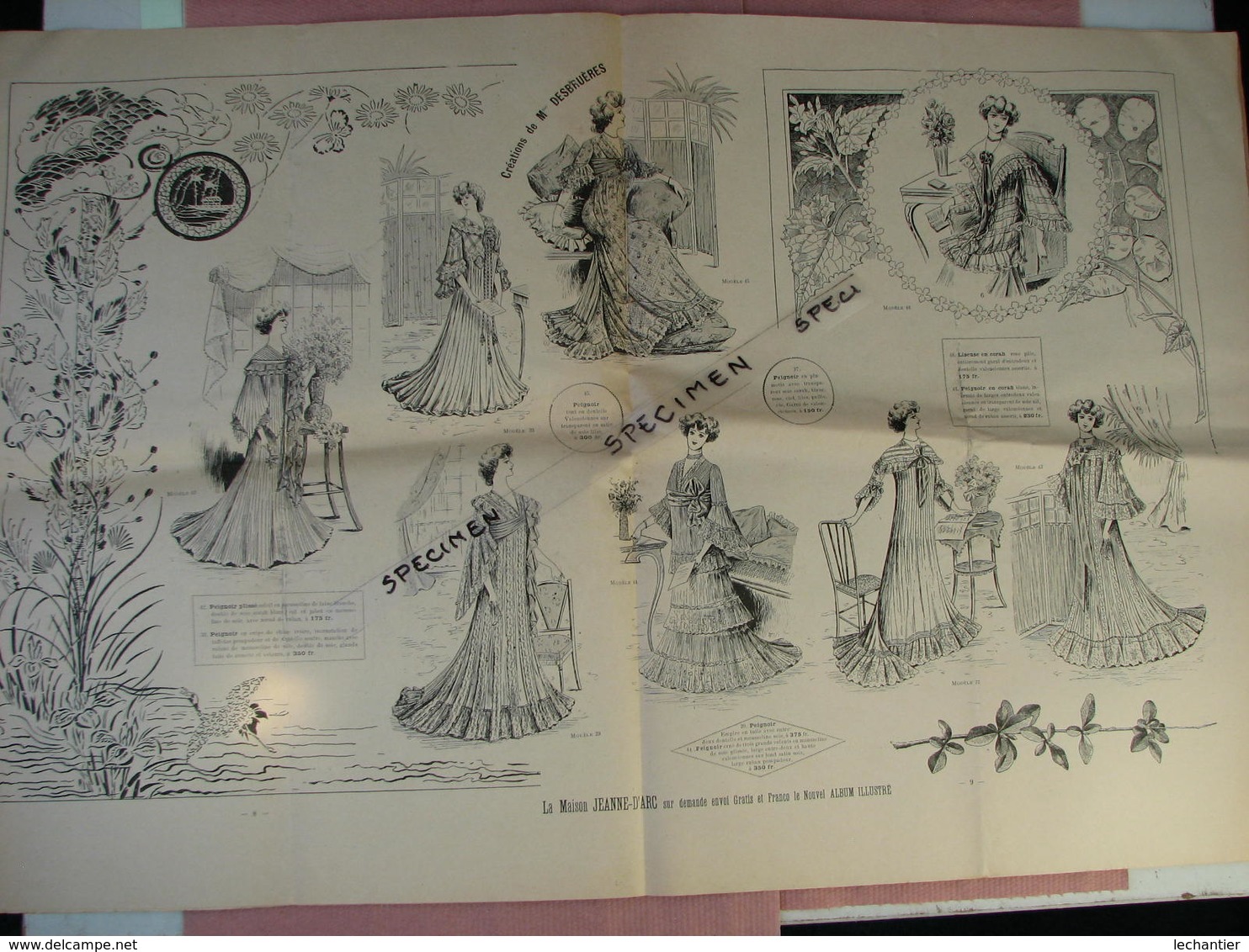 l'Elegance Féminine 1902 lingerie corsets 15 pages 30X39