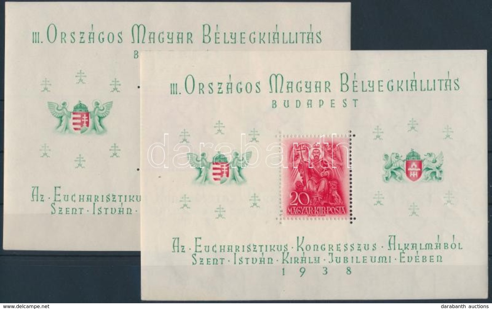 ** 1938 2 Db ORBÉK Blokk (14.000) / 2 X Mi Block 2 - Other & Unclassified